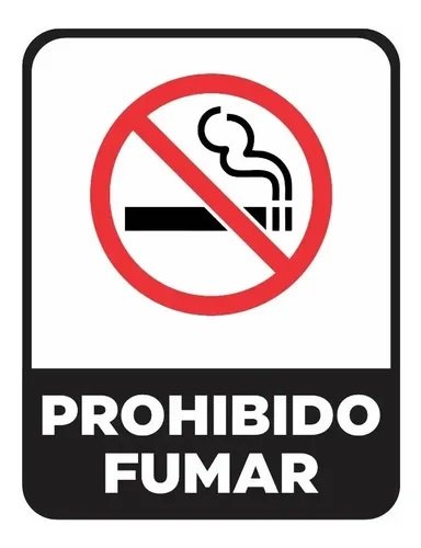 CARTEL PROHIBIDO FUMAR 22X26cm